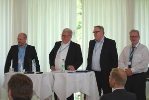 Standen den Teilnehmern bei der Podiumsdiskussion Rede und Antwort: Andreas Holzner, Markus Quicken, André Truszkowski-Jonas und Wolfgang Böhme