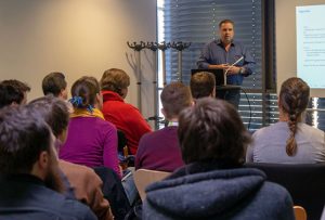 Begrüßung durch Gastgeber Arno Lais, Director IT Operations