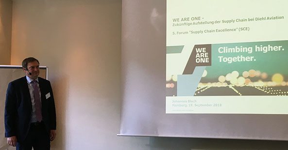 Johannes Bloch, Senior Vice President Strategic Procurement bei Diehl Aviation, stellt die Zukunft des Diehl-Einkaufs vor.