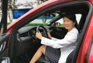 Zixi Zheng, General Manager SupplyOn China, during test drive