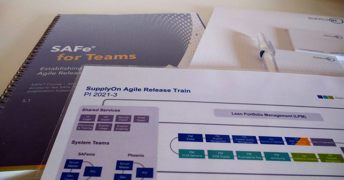 In the “SAFe for Teams” training participants learn everything about agile software development at SupplyOn