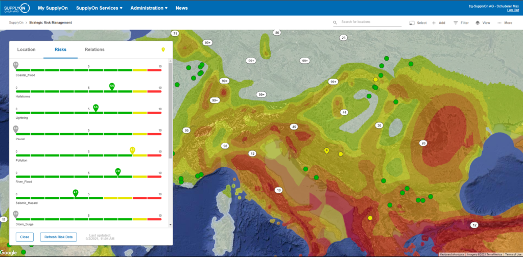 Monitoring of earthquake probability in Strategic Risk Management