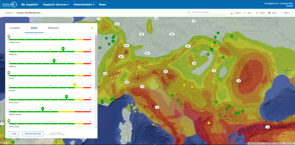 Monitoring of earthquake probability in StrategicRisk Management