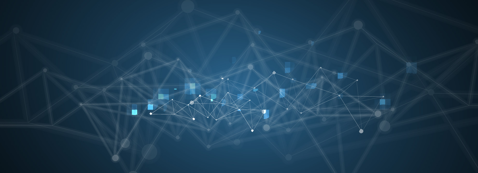 A digital abstract background featuring interconnected lines, nodes, and blue squares on a dark blue gradient, evoking AirSupplys seamless network or data connections.