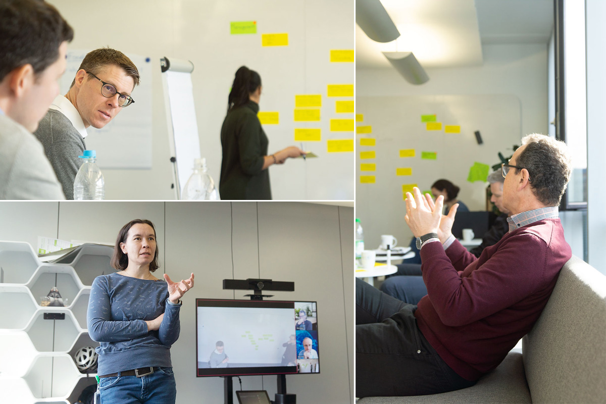 Intensive Diskussionen beleuchten unterschiedliche Perspektiven und Standpunkte aus Kundensicht – das funktioniert sogar hybrid mit Experten, die aus der Ferne zugeschaltet sind