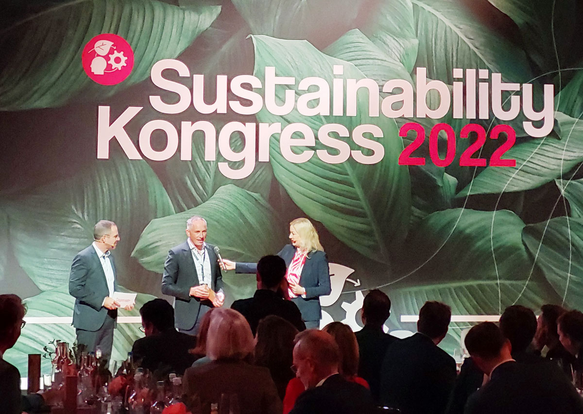 Jan van Cauwenberge gewinnt mit TE den Sustainability Award in der Kategorie Research & Development