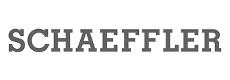 The image displays the word SCHAEFFLER in bold, grey, uppercase letters on a white background.