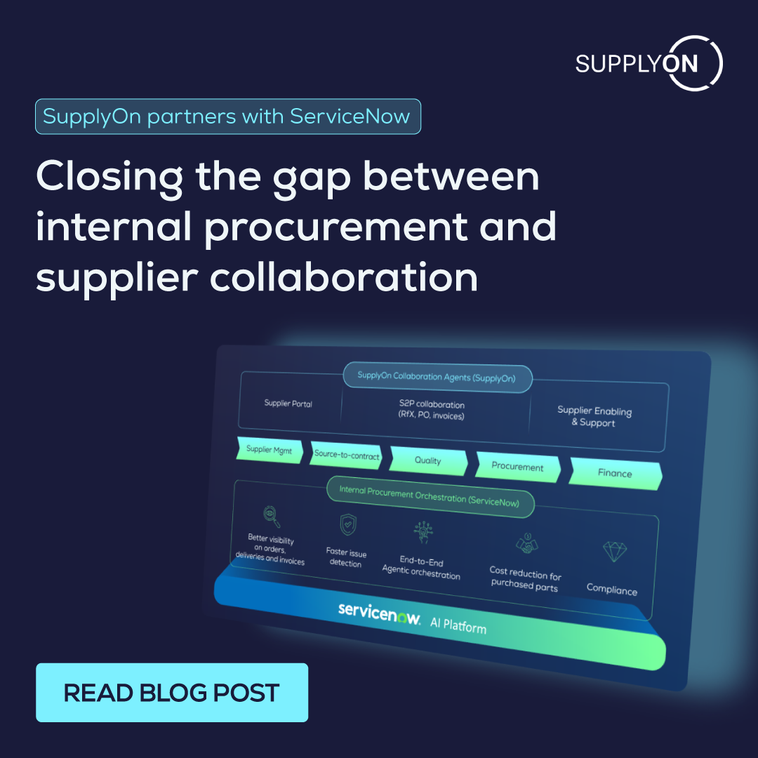 SupplyOn partners with ServiceNow